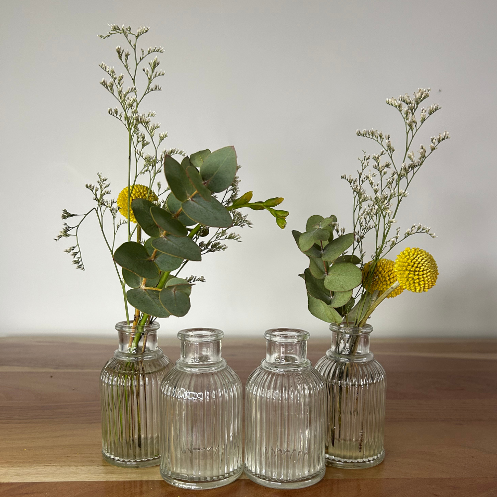 Lot de 4 Soliflores blanc