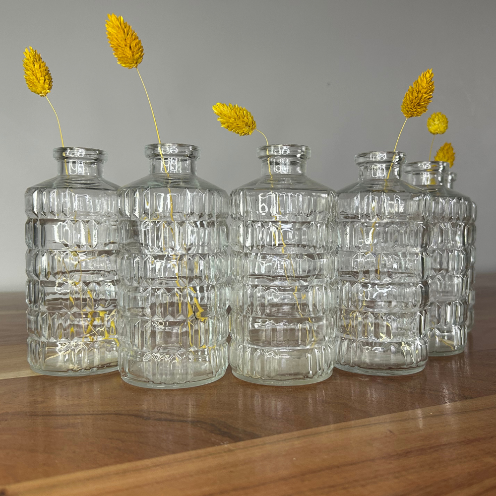 Lot de 4  grands Soliflores transparents